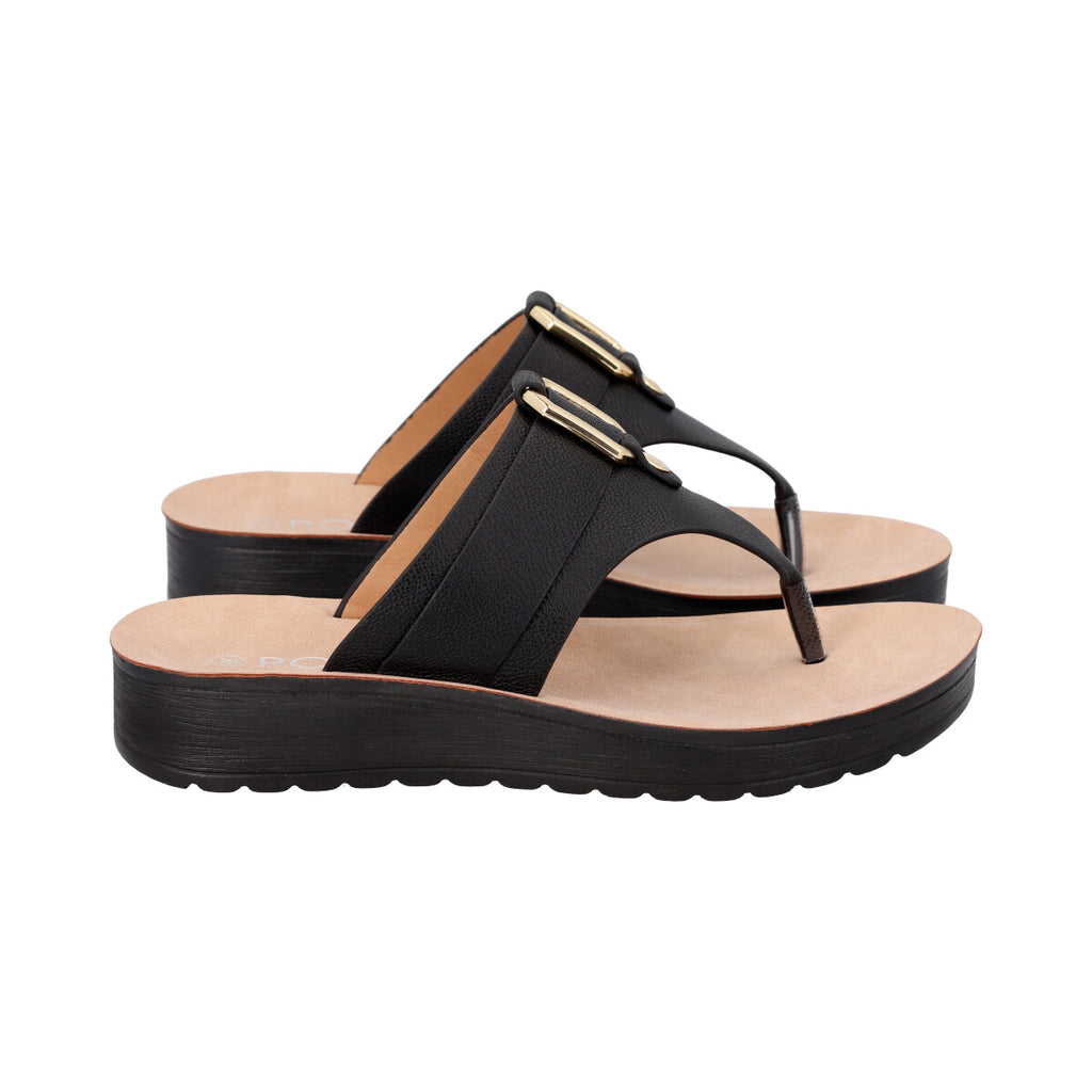 Sandalia Mujer Negro Sole  Police