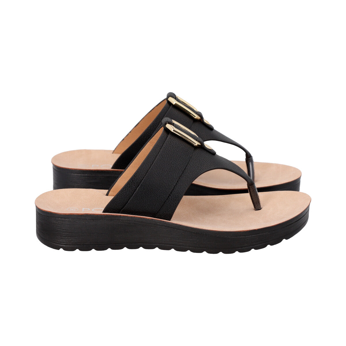 Sandalia Mujer Negro Sole  Police