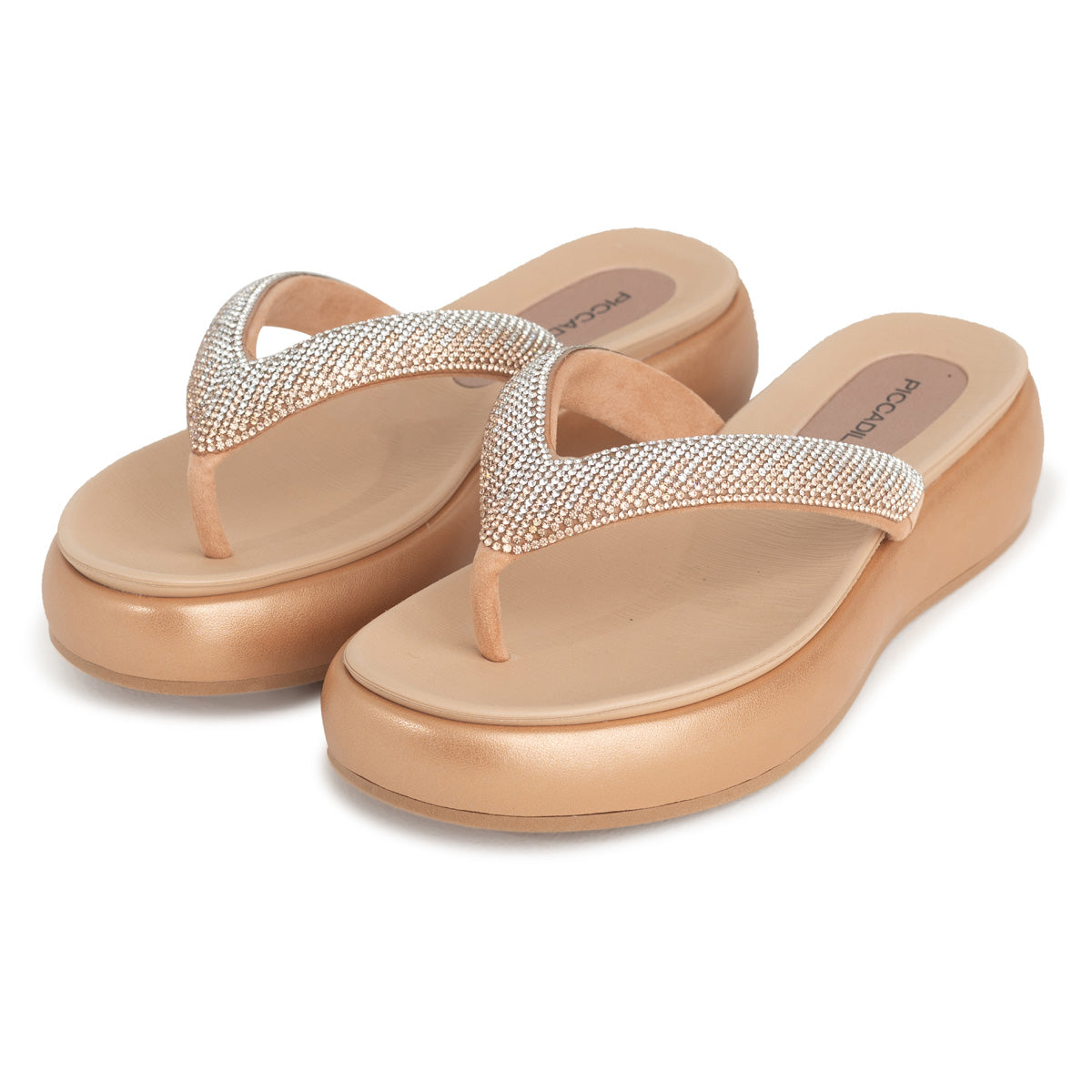 Sandalia Mujer Strass Sol Rosado Piccadilly