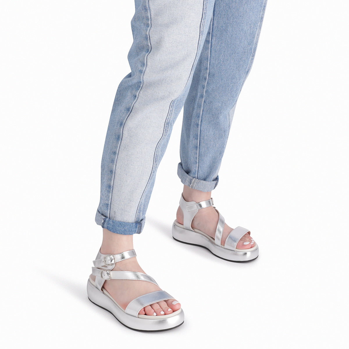 Sandalia Sol Plateado