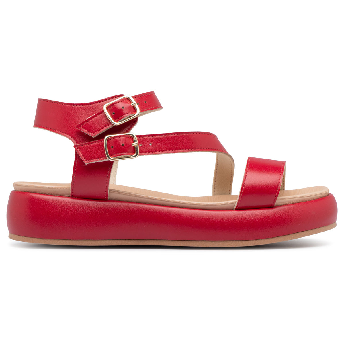 Sandalia Mujer Anabela Sol Rojo Piccadilly