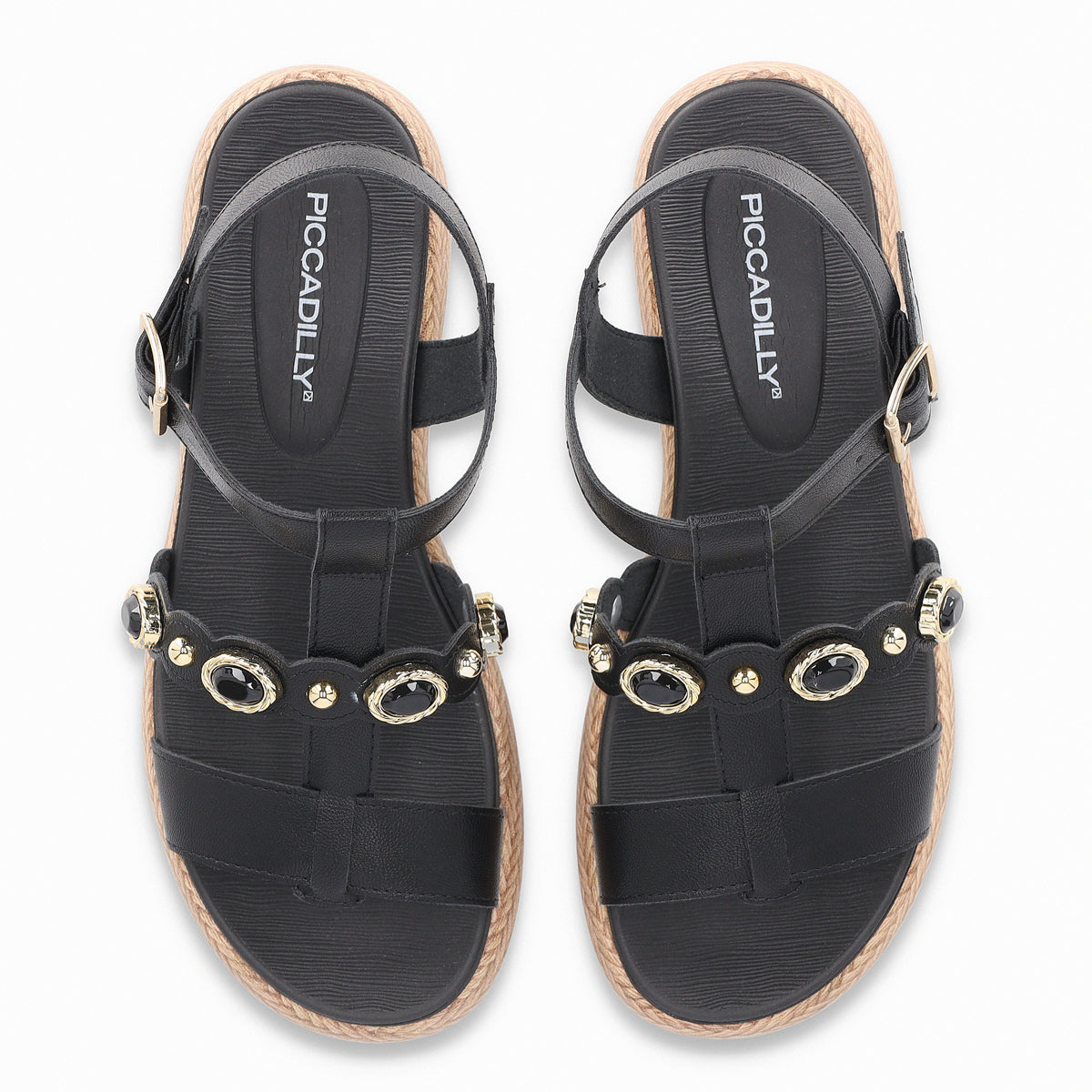 Sandalia Mujer Negro Sol 795 Piccadilly