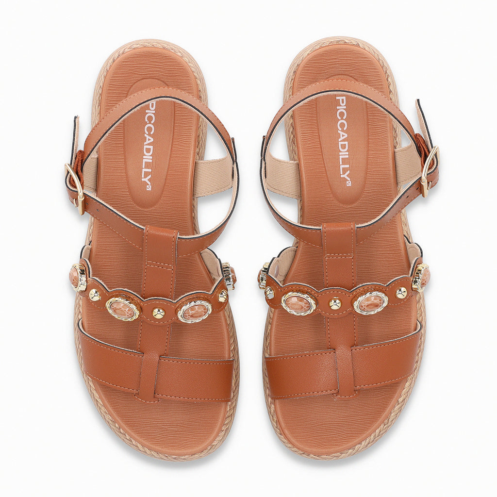 Sandalia Mujer Café Sol 795 Piccadilly