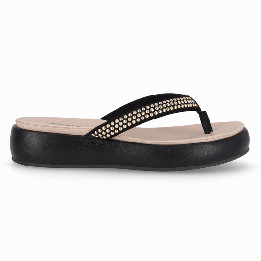 Sandalia Mujer Negro/Dorado Sol 815 Piccadilly