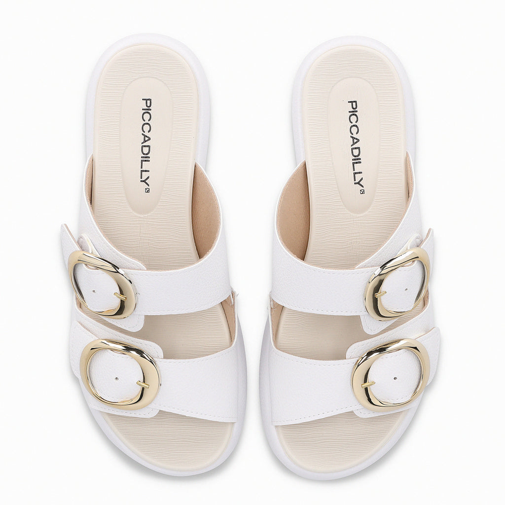 Sandalia Mujer Blanco/Dorado Sol  Piccadilly