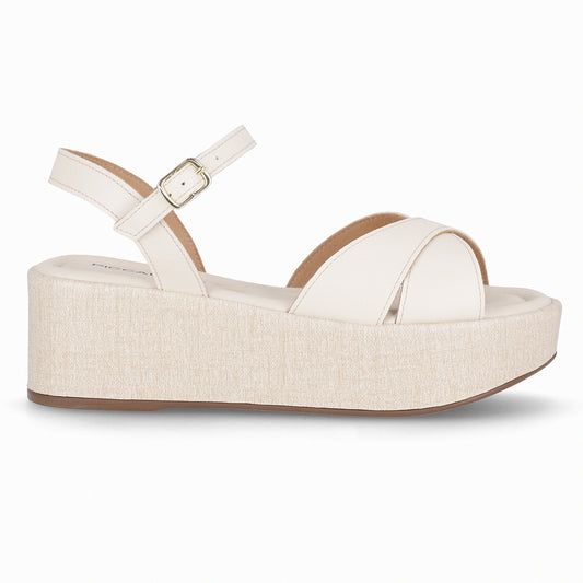 Sandalia Mujer Crema Leia Piccadilly