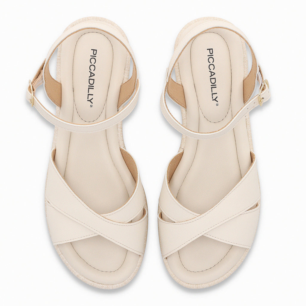 Sandalia Mujer Crema Leia Piccadilly