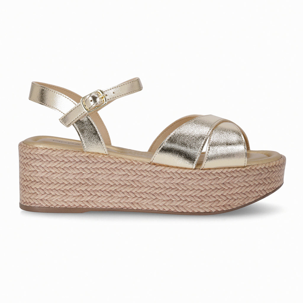 Sandalia Mujer Dorado Leia Piccadilly