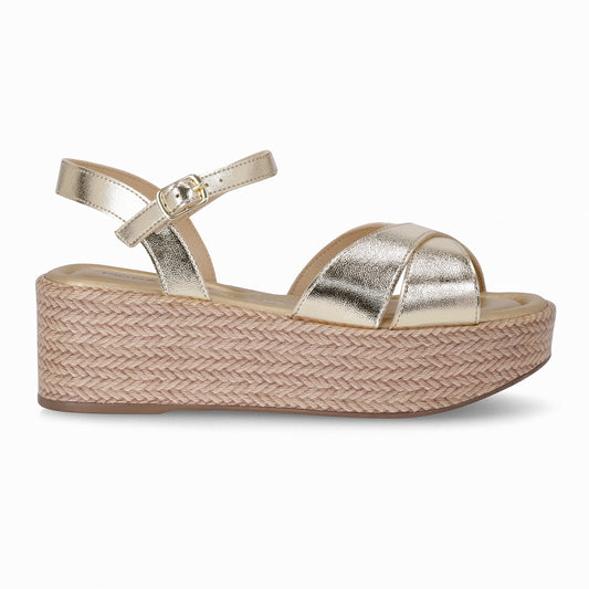 Sandalia Mujer Dorado Leia Piccadilly