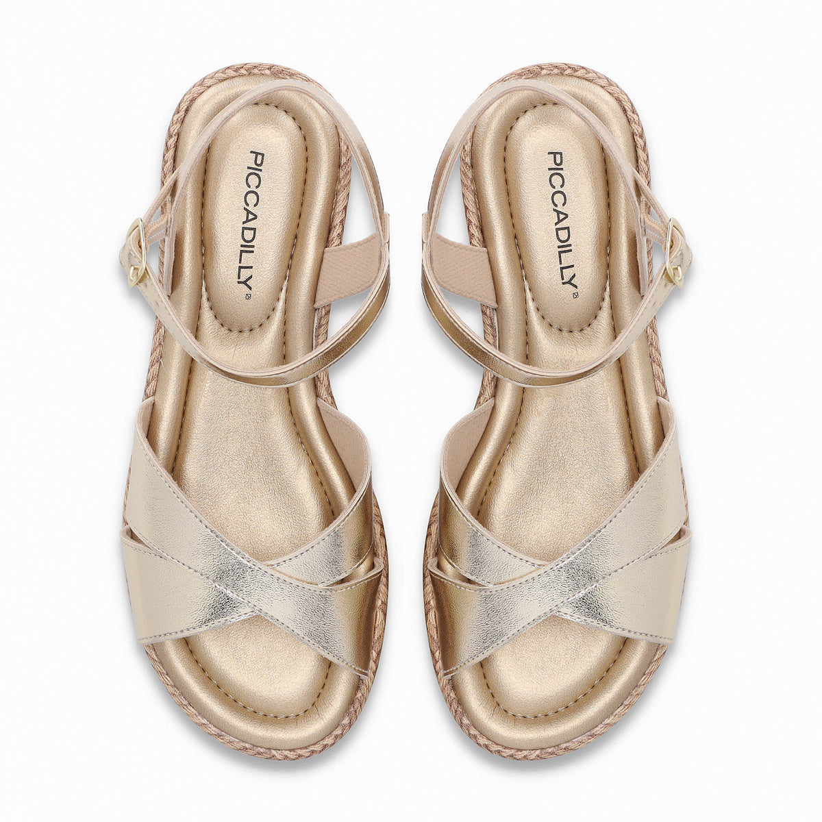 Sandalia Mujer Dorado Leia Piccadilly