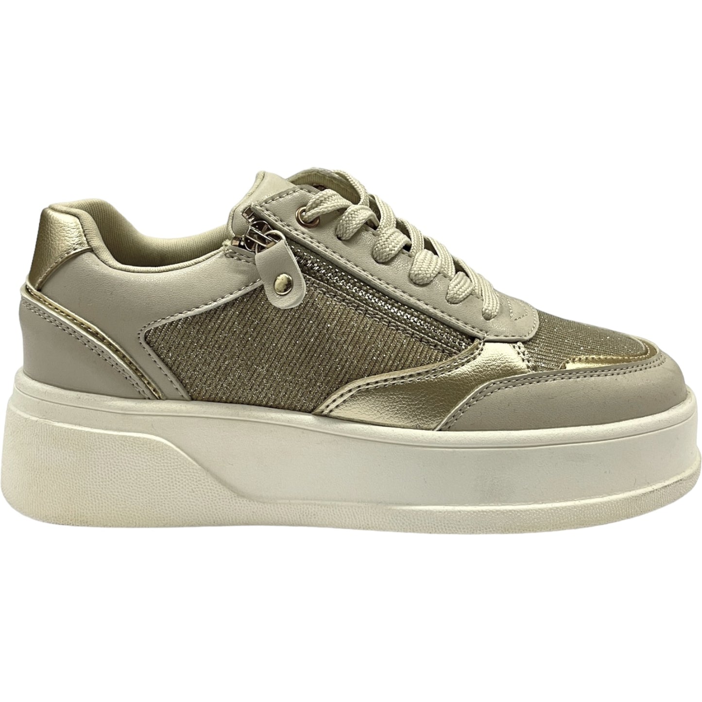 Zapatilla Urbana Mujer Dorado Metallic Detogni