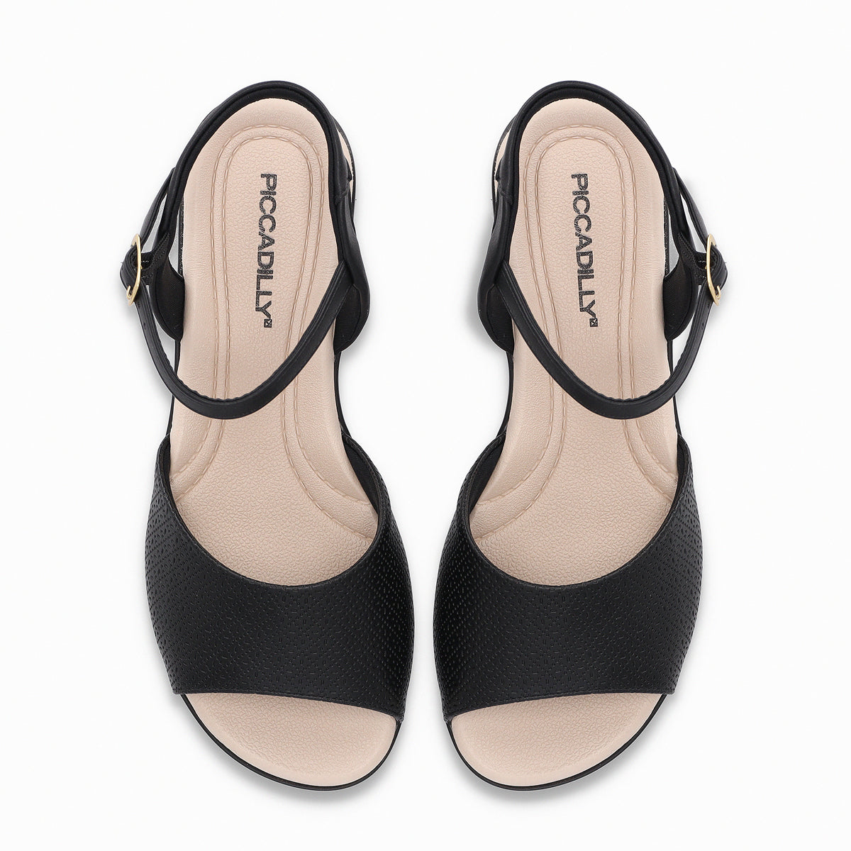 Sandalia Mujer Negro/Beige Camila Piccadilly