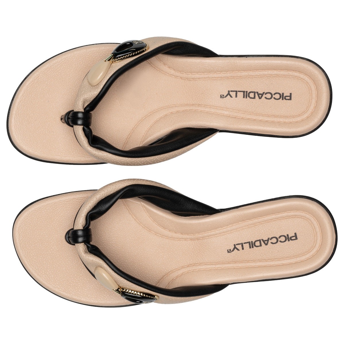 Sandalia Mujer Negro/Marfil Camila 153 Piccadilly