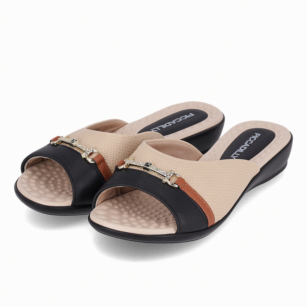 Sandalia Mujer Nude/Negro Camila 905 Piccadilly