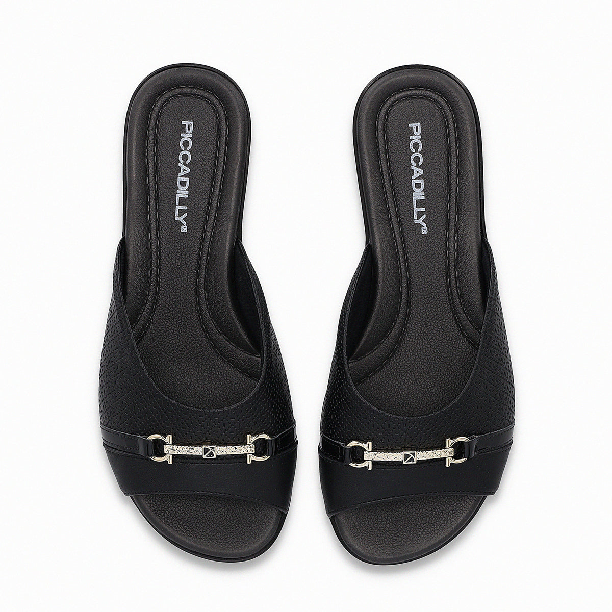 Sandalia Mujer Negro/Dorado Camila 905 Piccadilly