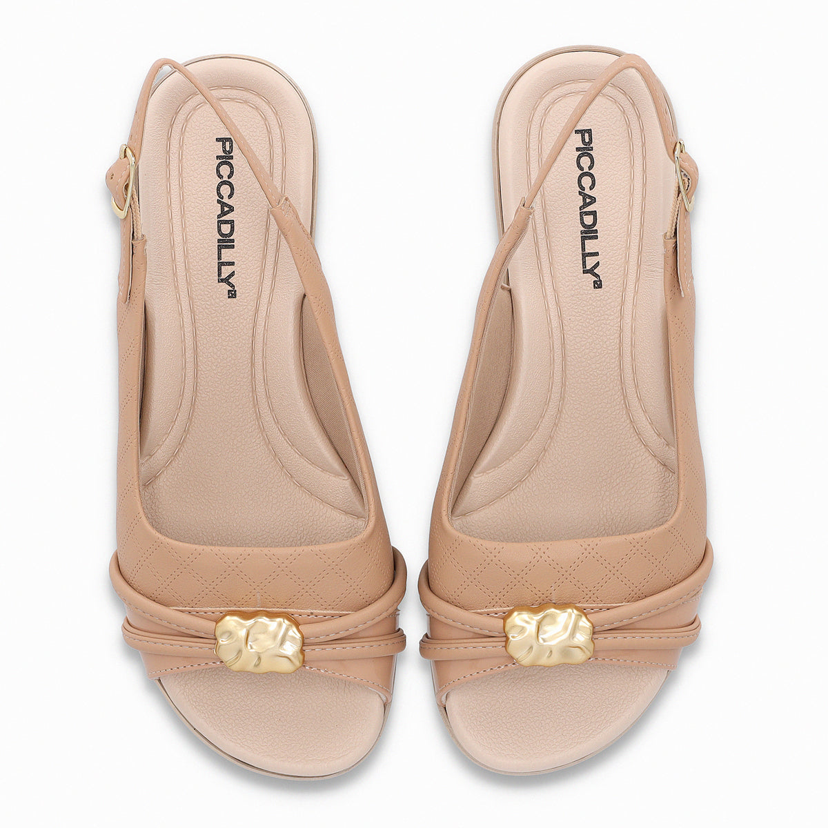 Sandalia Mujer Nude/Dorado Camila 0125 Piccadilly