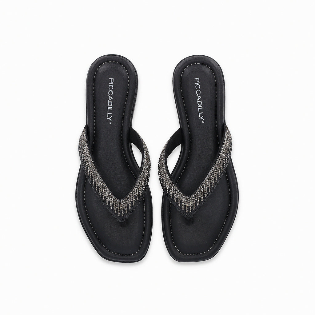 Sandalia Mujer Negro/Strass Gabi Piccadilly