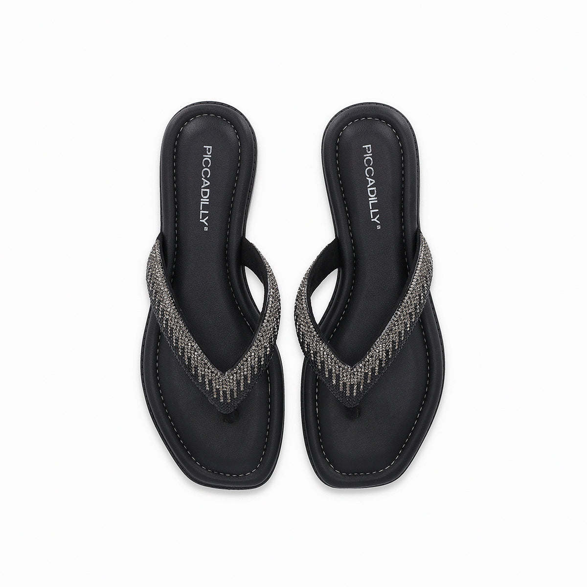 Sandalia Mujer Negro/Strass Gabi Piccadilly