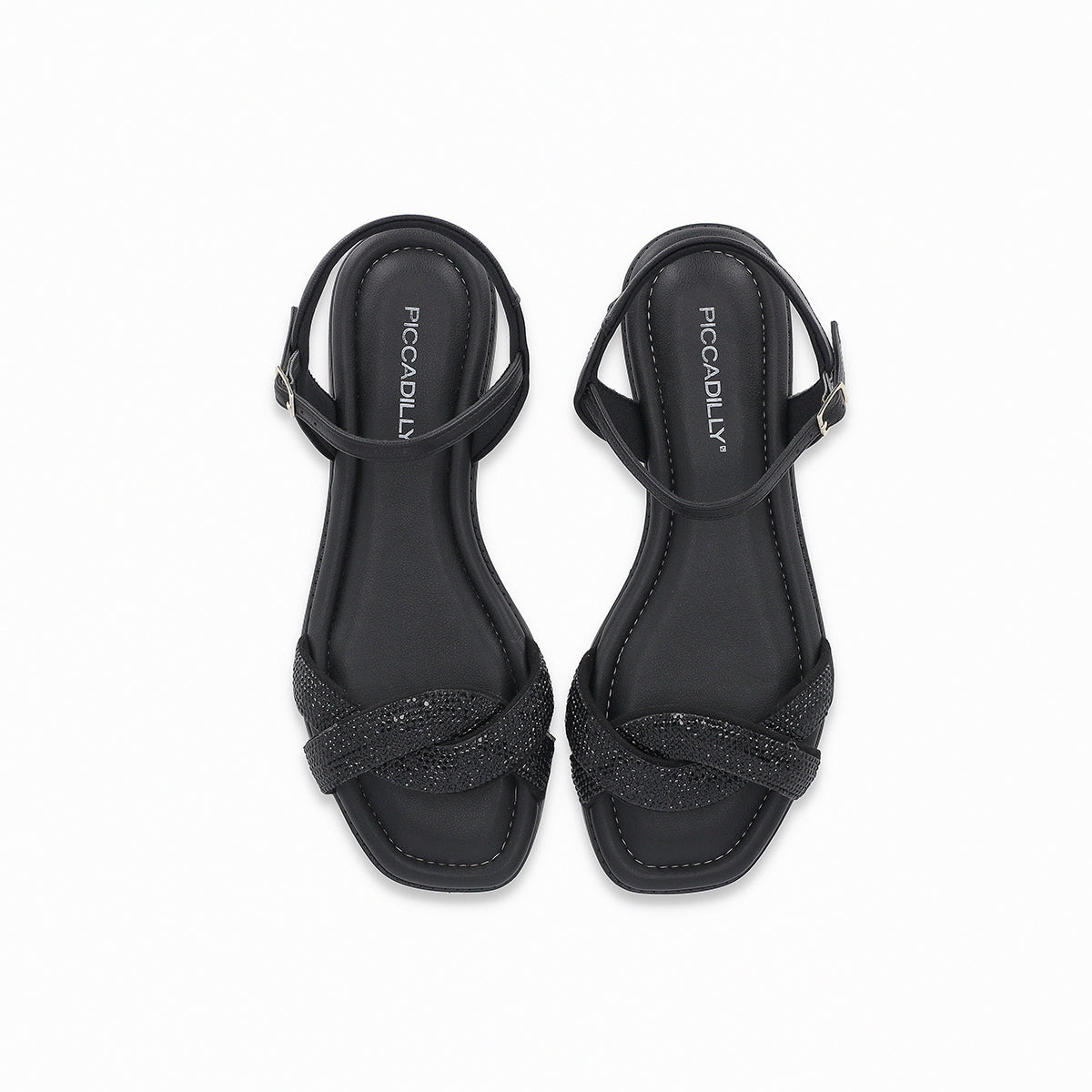 Sandalia Mujer Negro/Strass Gabi 93 Piccadilly