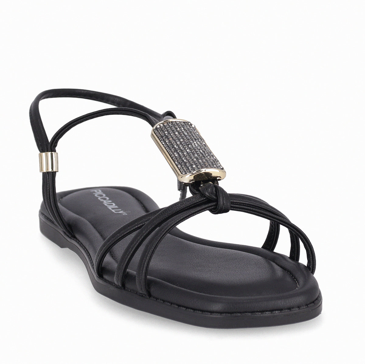 Sandalia Mujer Negro/Strass Gabi 069 Piccadilly