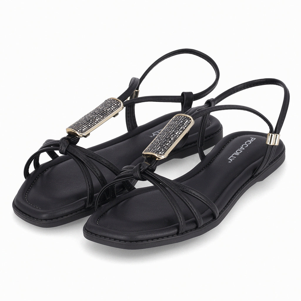 Sandalia Mujer Negro/Strass Gabi 069 Piccadilly