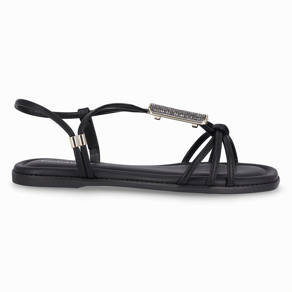Sandalia Mujer Negro/Strass Gabi 069 Piccadilly