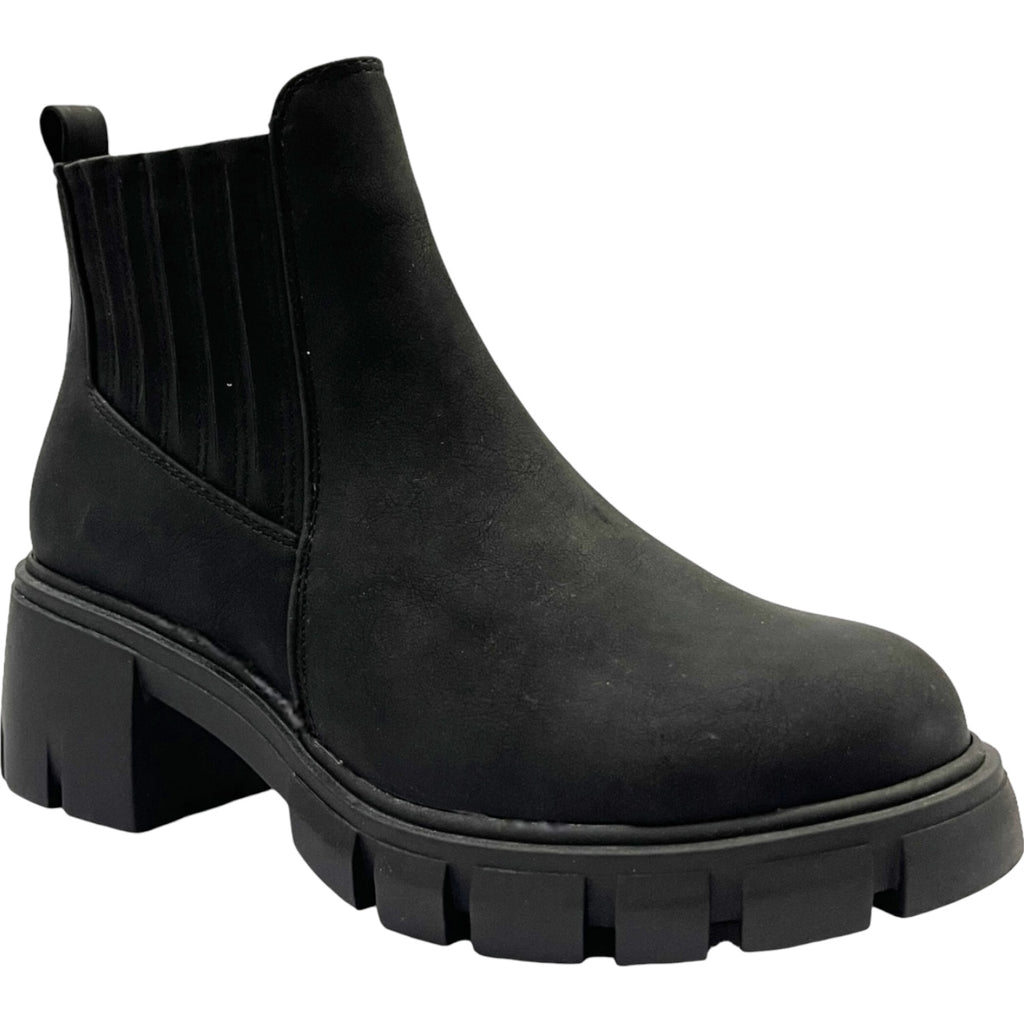 Botin Mujer Negro Plataforma Venecia Detogni