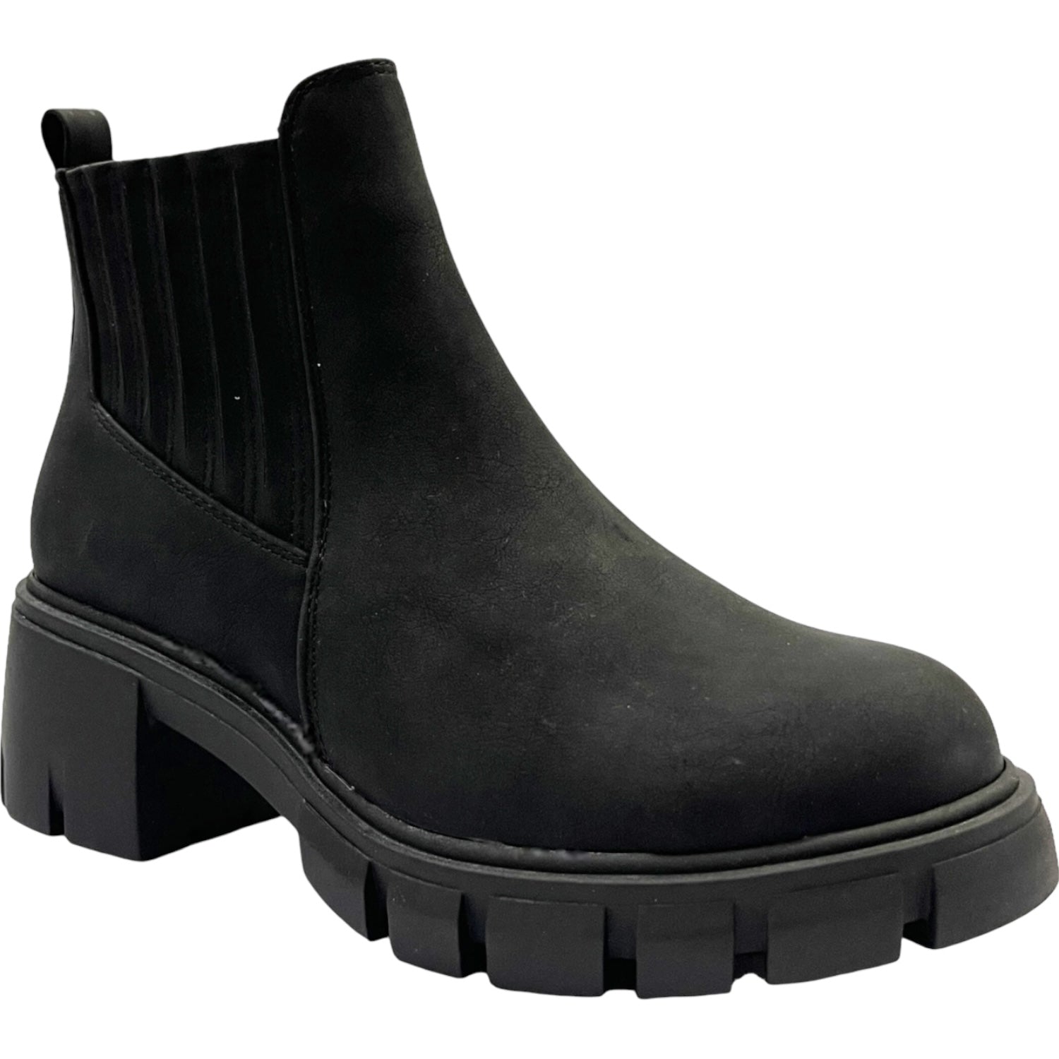 Botin Mujer Negro Plataforma Venecia Detogni