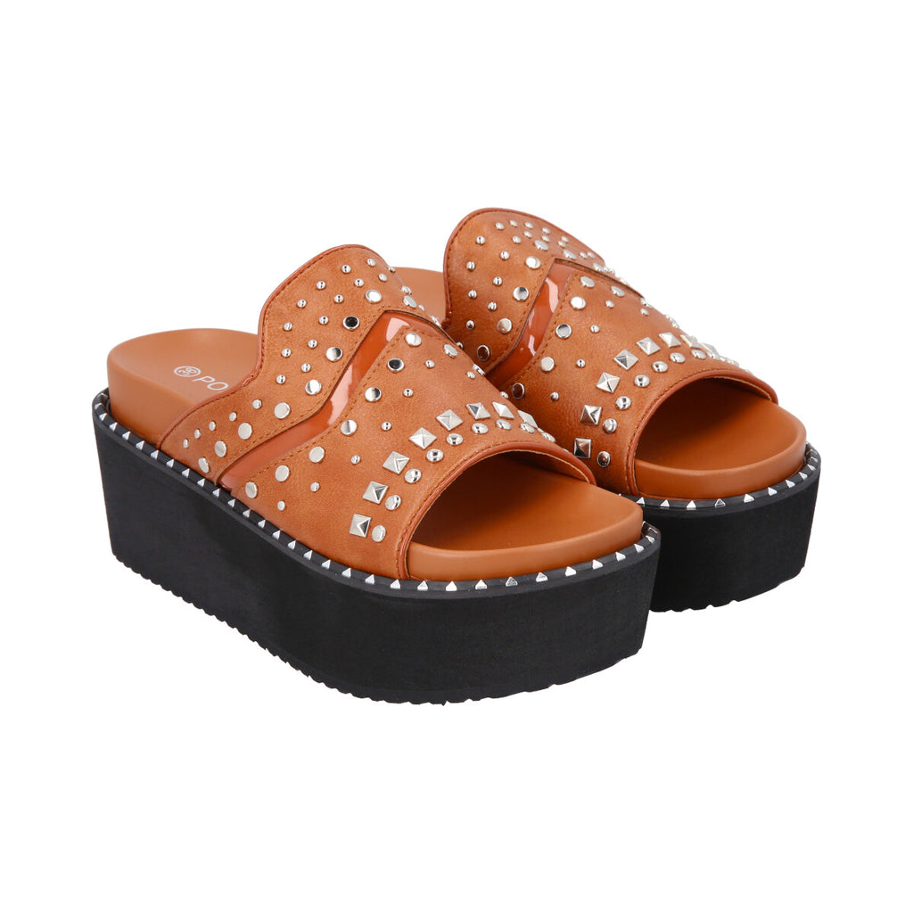 Sandalia Mujer Camel Lari Police