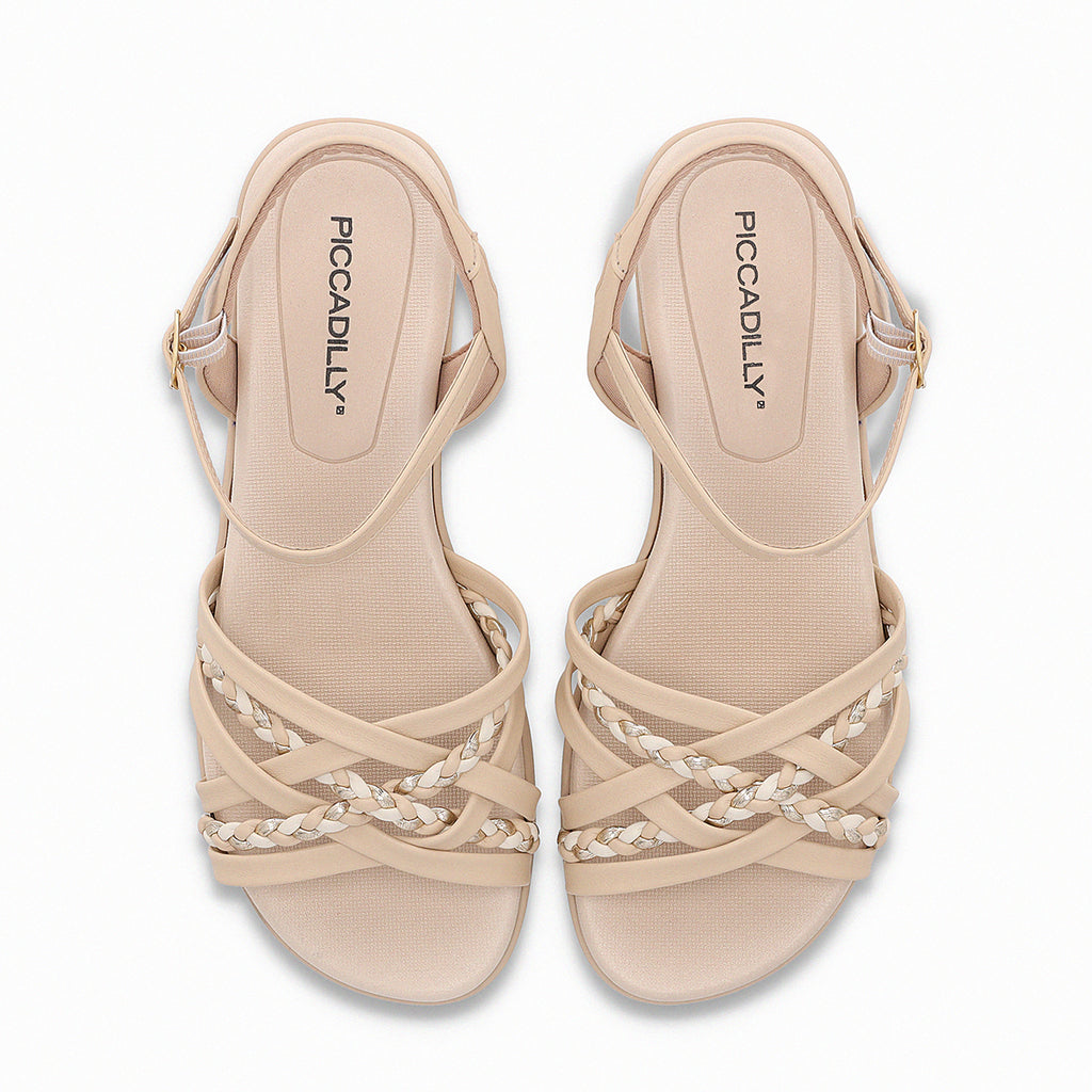 Sandalia Mujer Nude Anabela Piccadilly