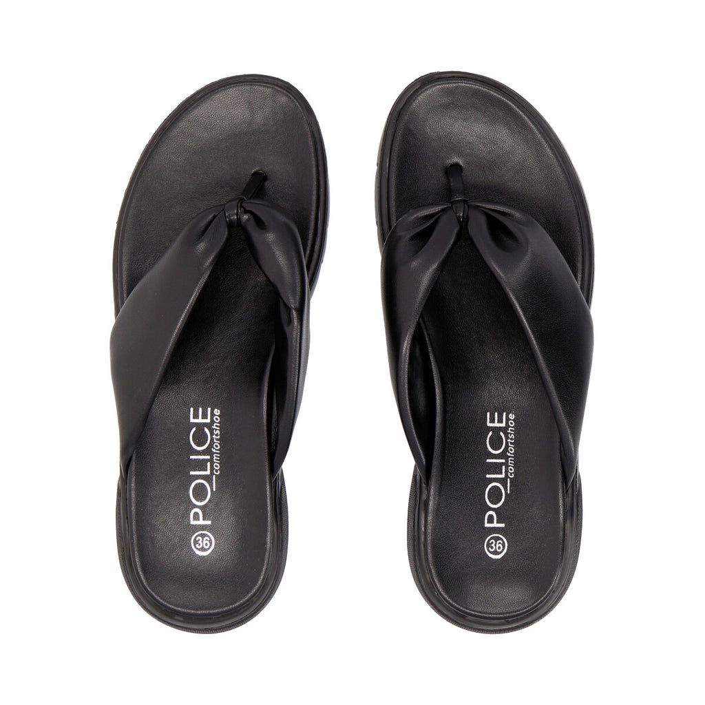 Sandalia Mujer Negro Lol Police