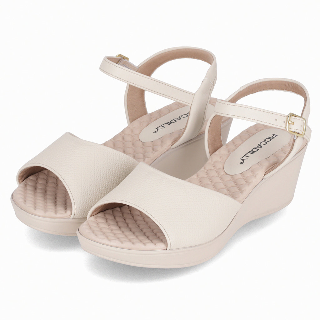 Sandalia Mujer Crema Cecilia Piccadilly