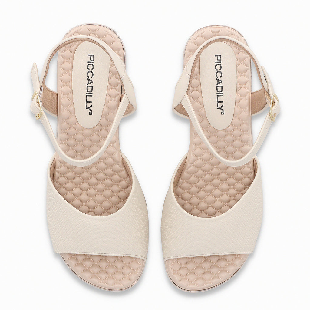 Sandalia Mujer Crema Cecilia Piccadilly