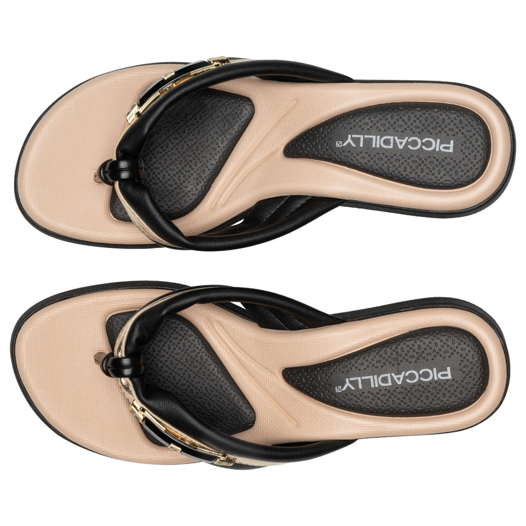 Sandalia Mujer Anabela Cecilia Negro 460 Piccadilly