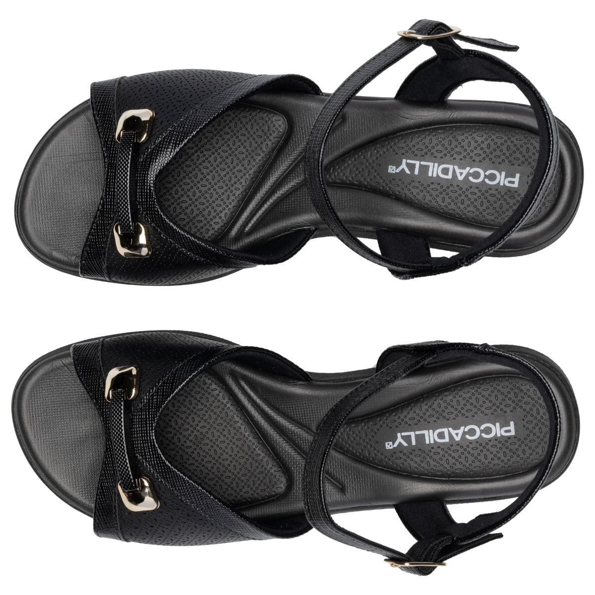 Sandalia Mujer Anabela Cecilia Negro 499 Piccadilly