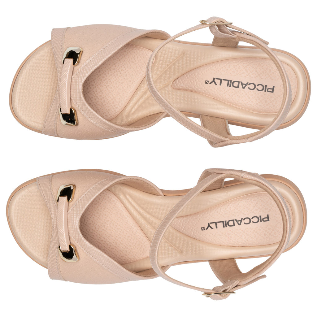 Sandalia Mujer Anabela Cecilia Rosado 499 Piccadilly