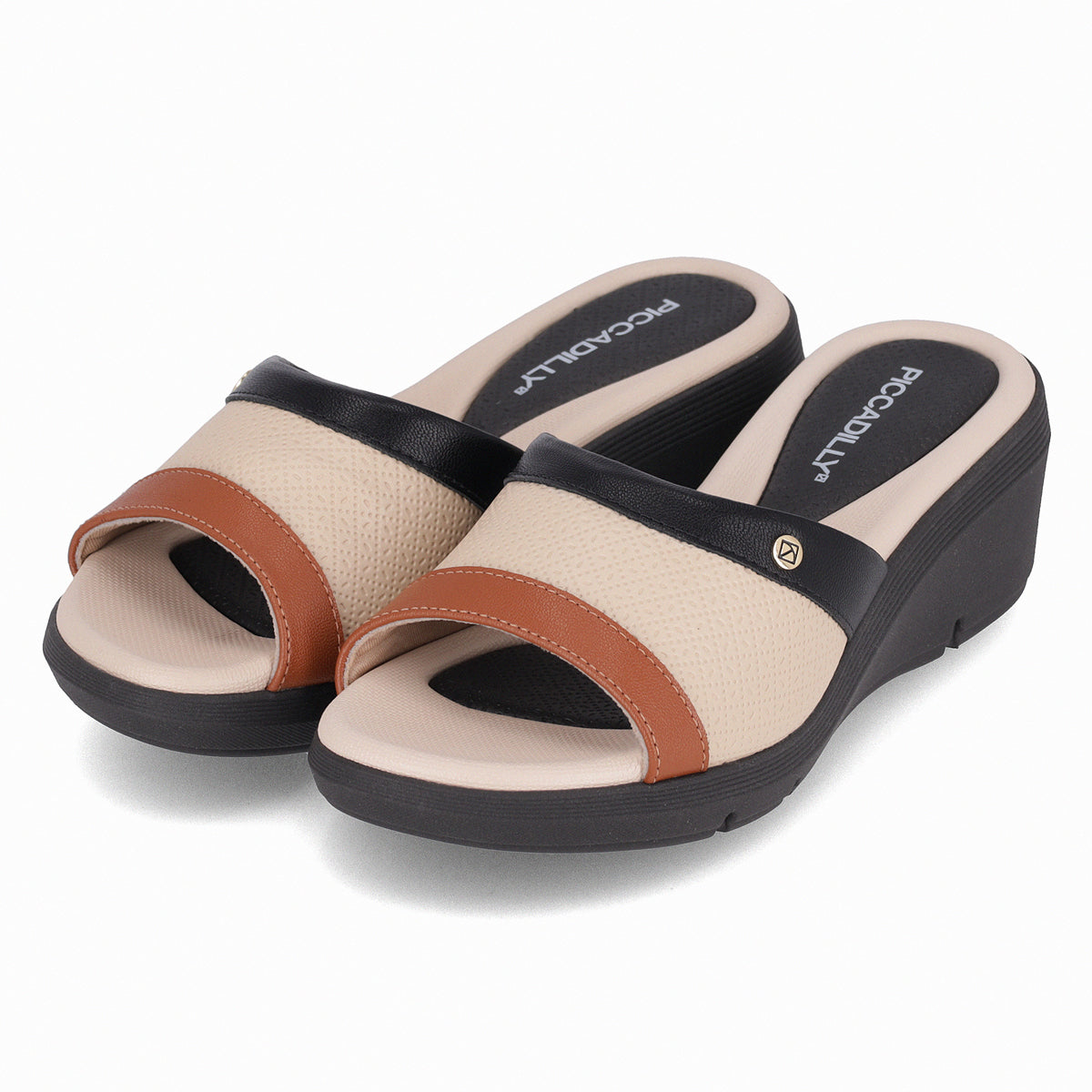 Sandalia Mujer Nude/Negro Cecilia 308 Piccadilly