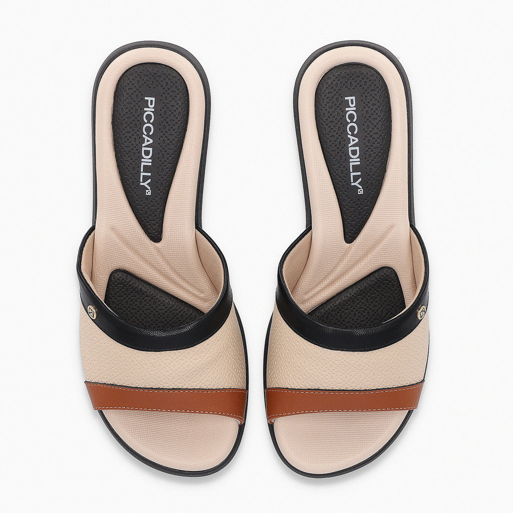 Sandalia Mujer Nude/Negro Cecilia 308 Piccadilly