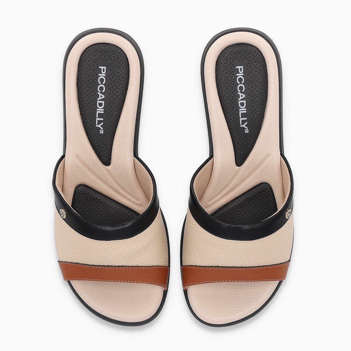 Sandalia Mujer Nude/Negro Cecilia 308 Piccadilly