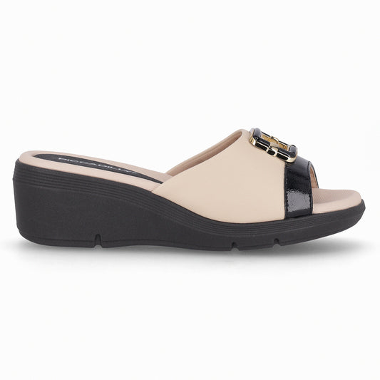 Sandalia Mujer Nude/Negro Cecilia 331 Piccadilly