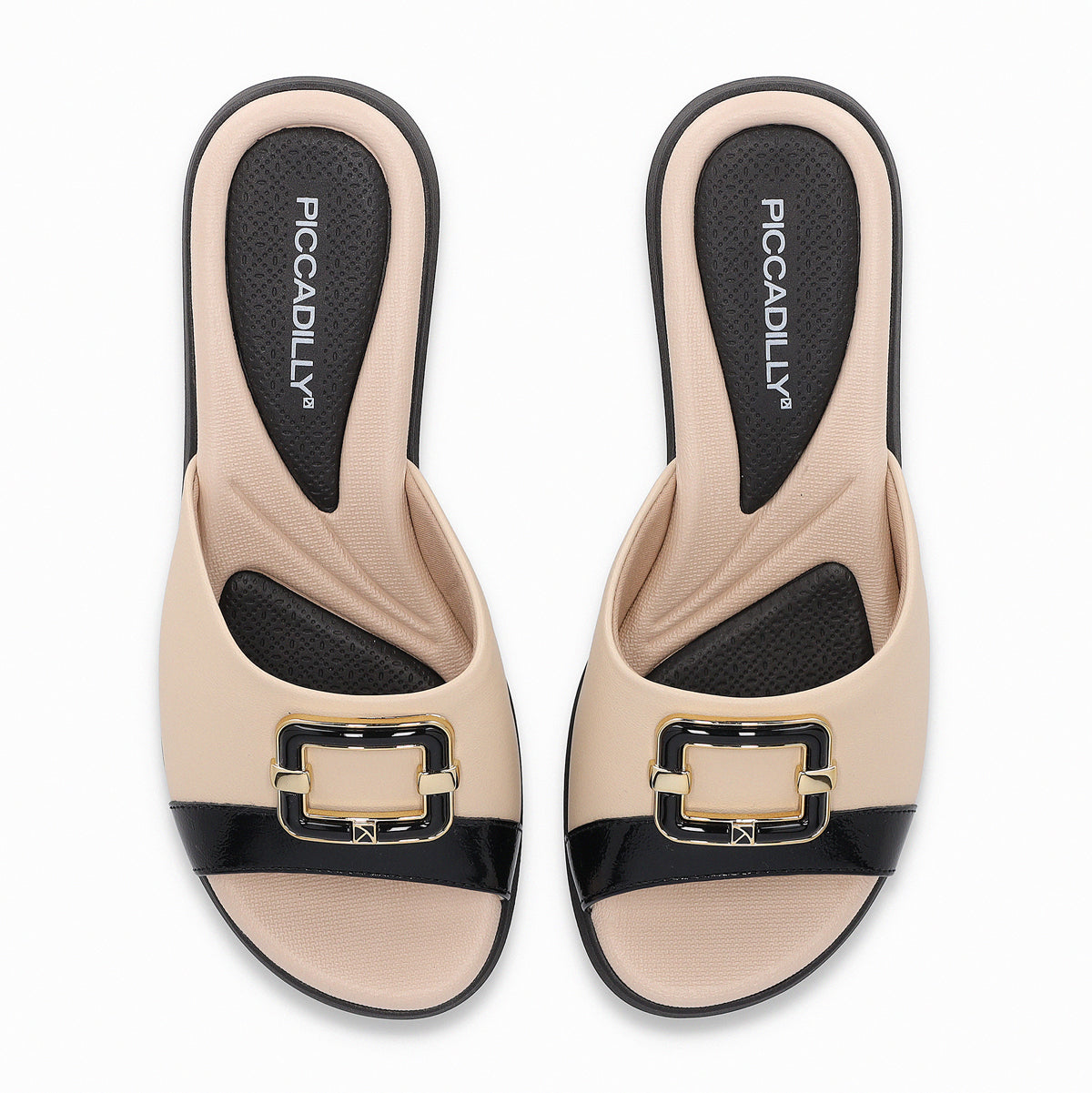 Sandalia Mujer Nude/Negro Cecilia 331 Piccadilly