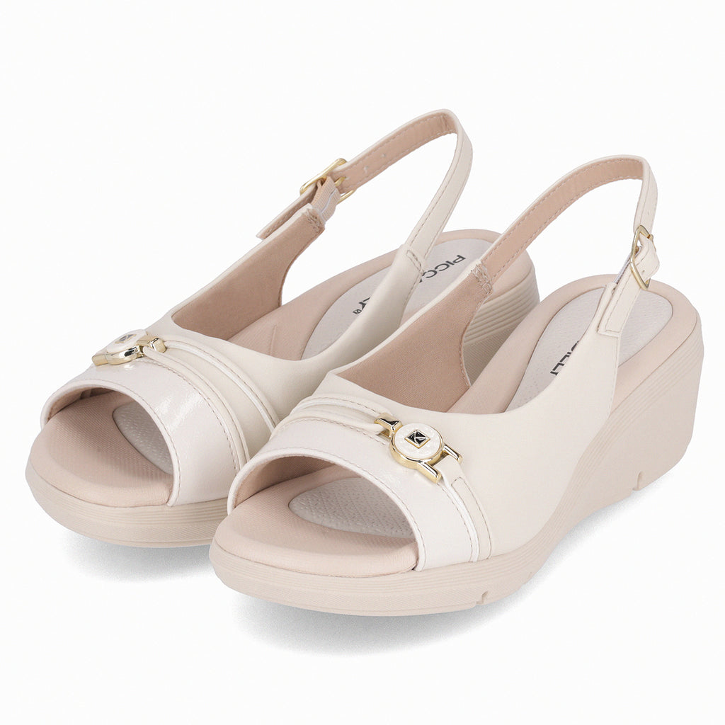 Sandalia Mujer Crema Cecilia 339 Piccadilly