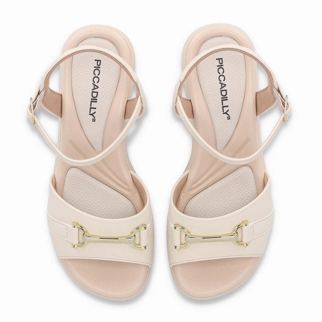 Sandalia Mujer Crema/Dorado Cecilia 372 Piccadilly