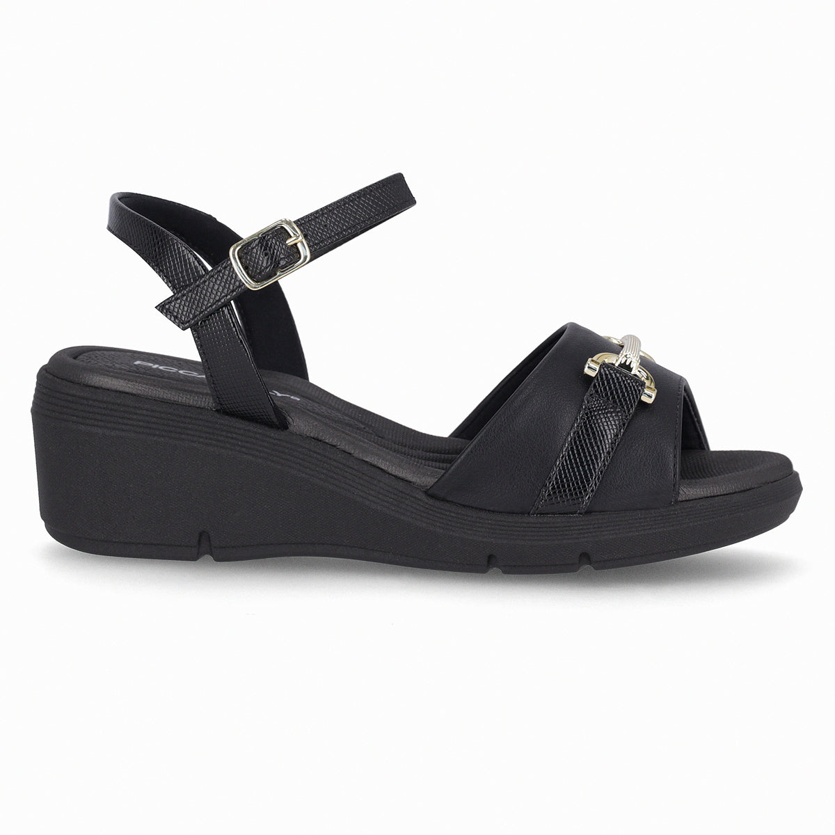 Sandalia Mujer Negro/Dorado Cecilia 372 Piccadilly