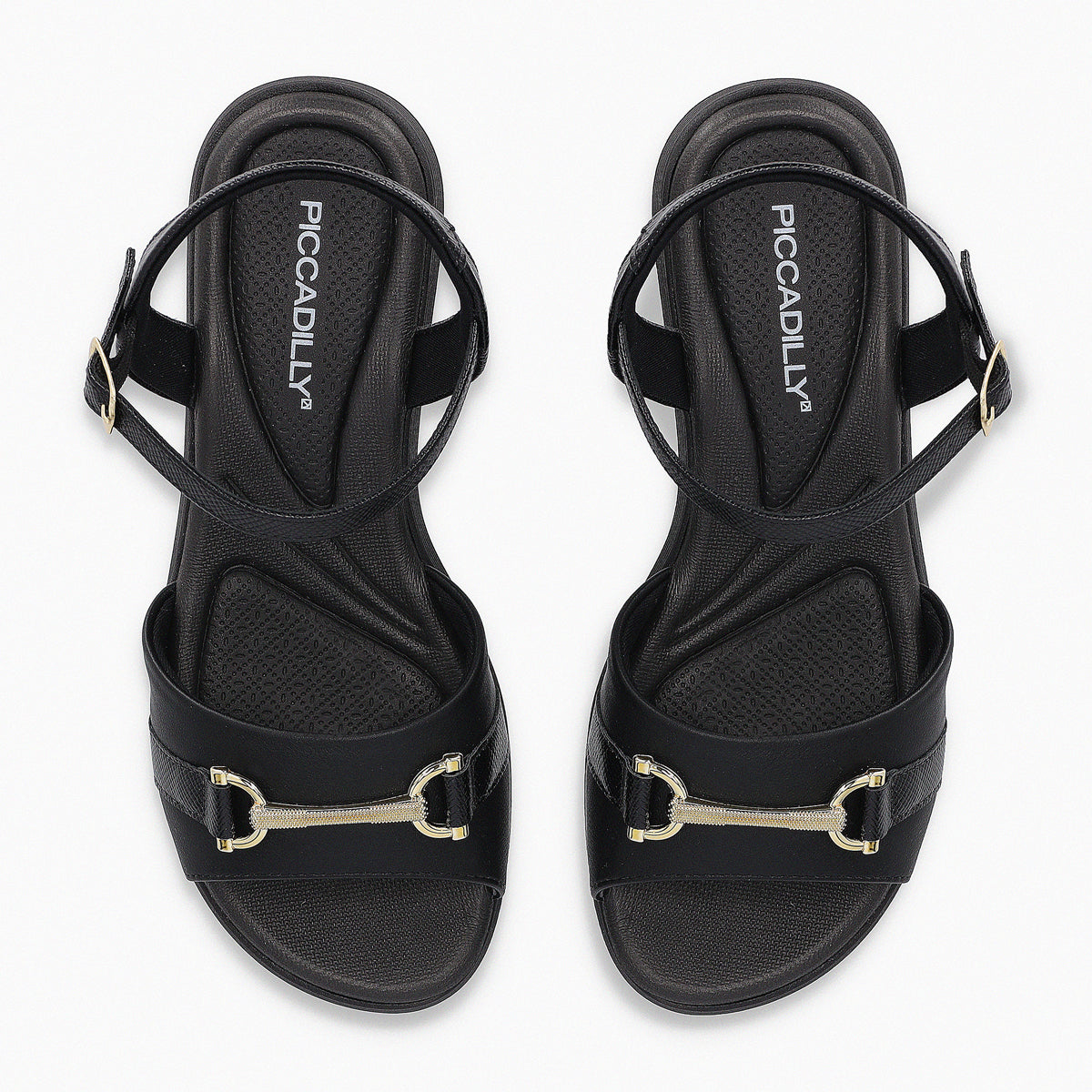 Sandalia Mujer Negro/Dorado Cecilia 372 Piccadilly