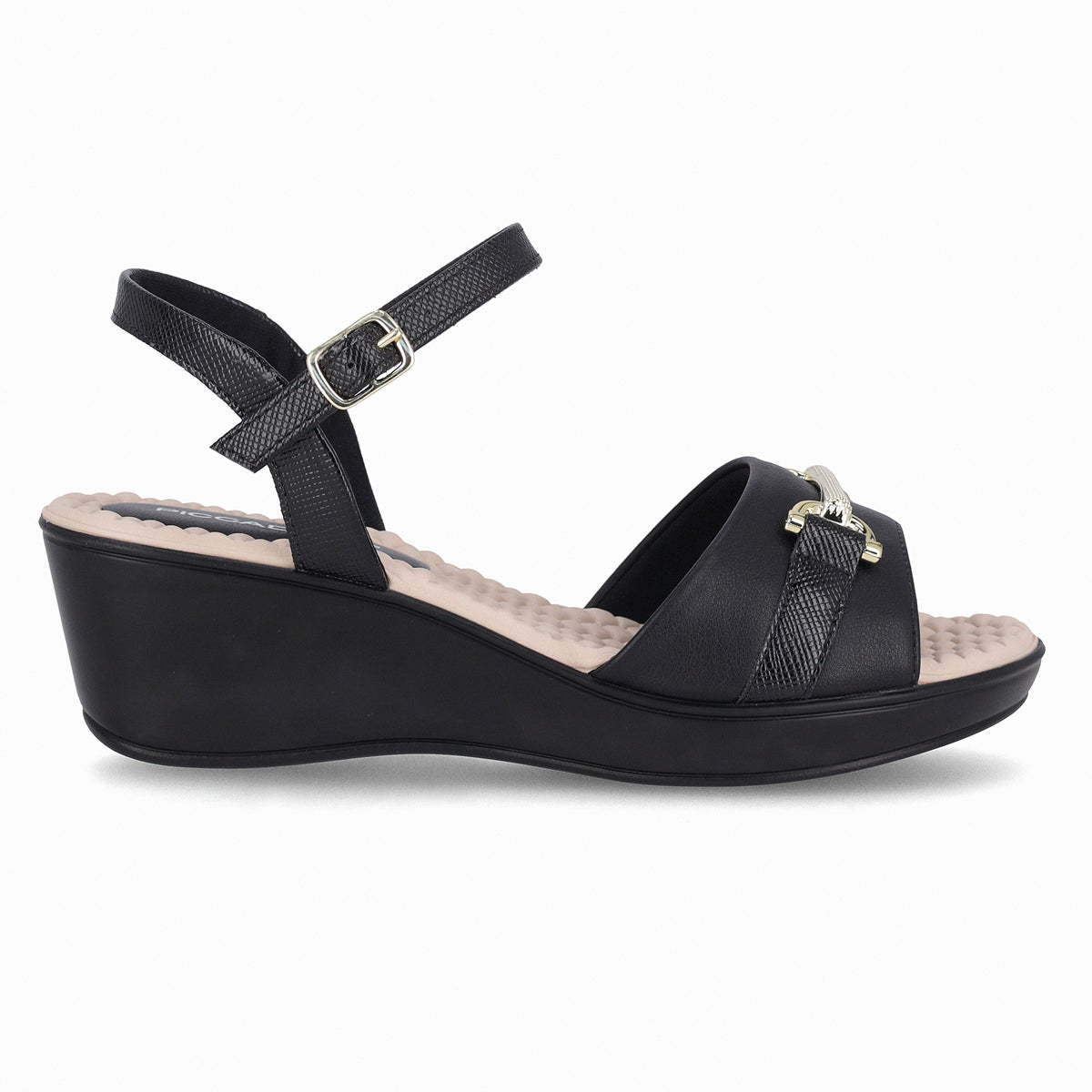 Sandalia Mujer Negro/Beige Cecilia 372 Piccadilly