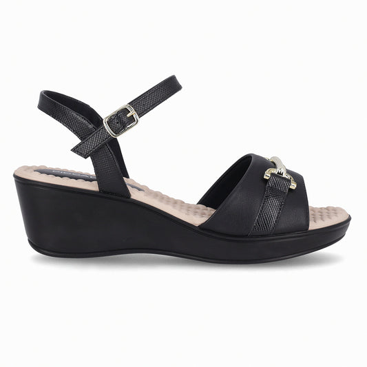 Sandalia Mujer Negro/Beige Cecilia 372 Piccadilly