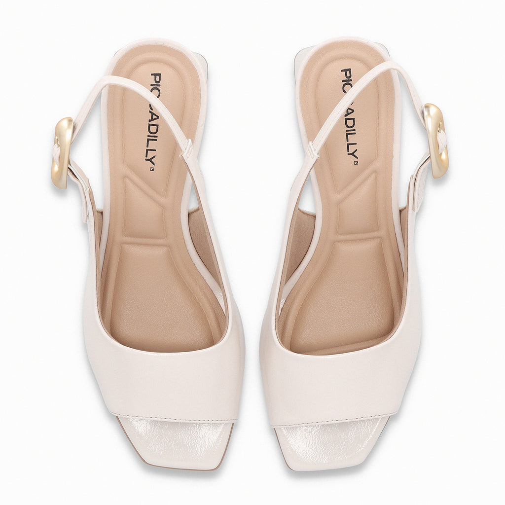 Sandalia Mujer Crema/Charol Renee 63  Piccadilly