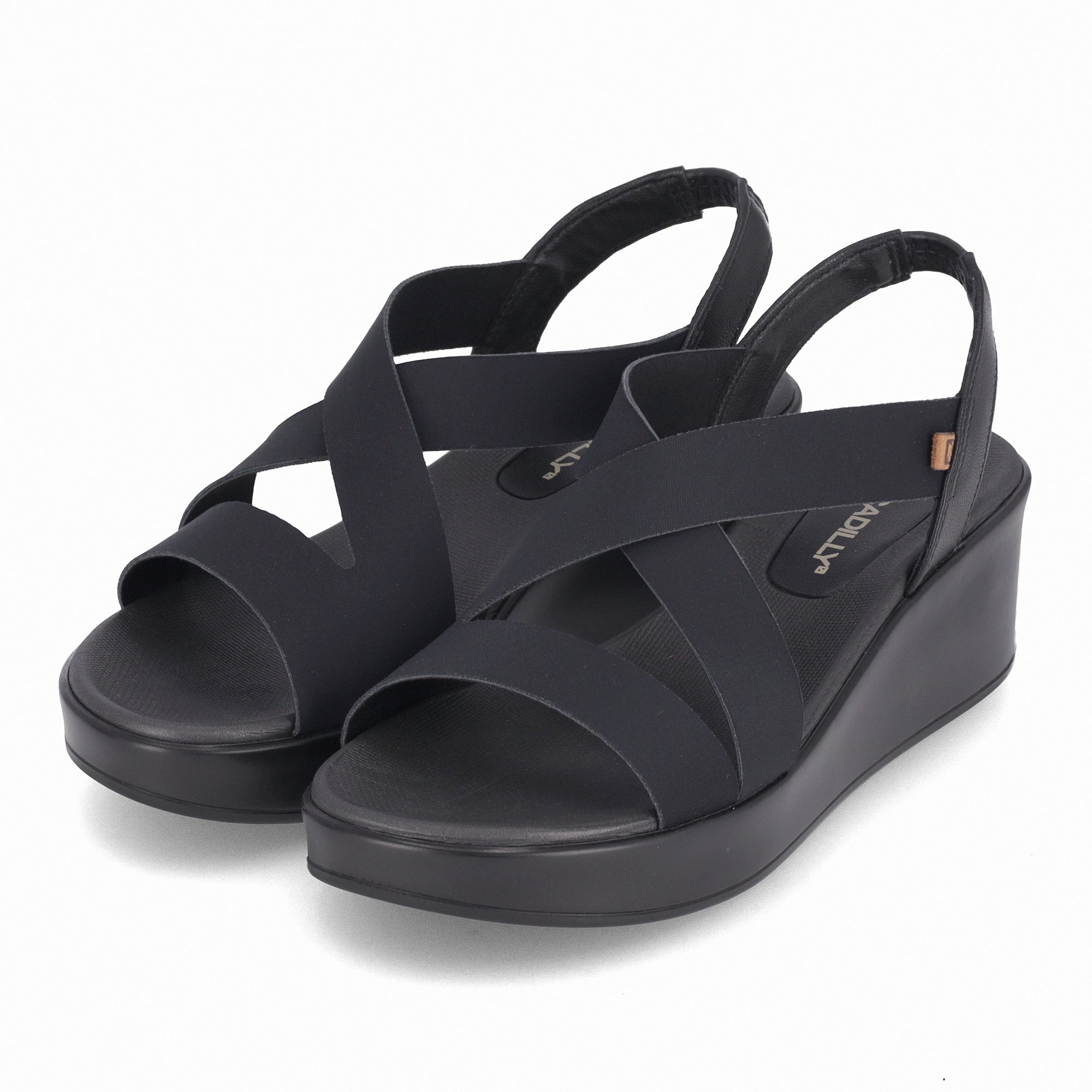 Sandalia Mujer Negro Anabela 71 Piccadilly