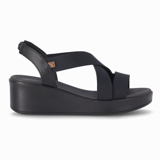 Sandalia Mujer Negro Anabela 71 Piccadilly